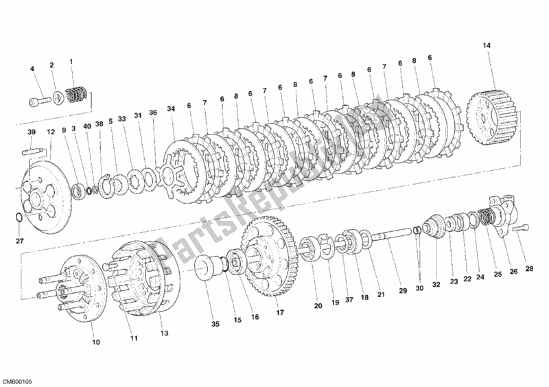 Wszystkie części do Sprz? G? O Ducati Superbike 999 RS 2005